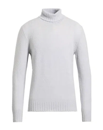 Gran Sasso Man Turtleneck Light Grey Size 48 Virgin Wool, Polyamide In Gray