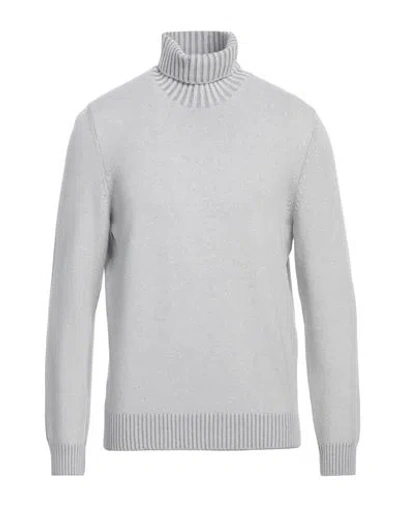 Gran Sasso Man Turtleneck Light Grey Size 50 Virgin Wool, Cashmere, Viscose
