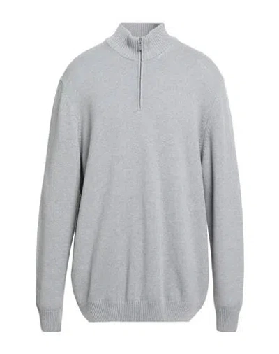 Gran Sasso Man Turtleneck Light Grey Size 50 Virgin Wool, Viscose, Cashmere In Gray