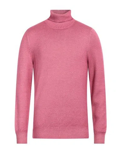 Gran Sasso Man Turtleneck Magenta Size 48 Virgin Wool