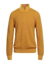 Gran Sasso Man Turtleneck Marigold Size 40 Virgin Wool In Yellow