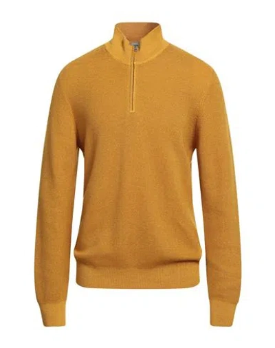 Gran Sasso Man Turtleneck Marigold Size 40 Virgin Wool In Yellow