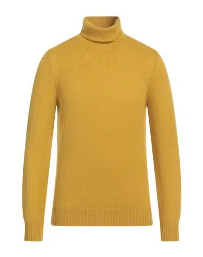 Gran Sasso Man Turtleneck Marigold Size 44 Virgin Wool