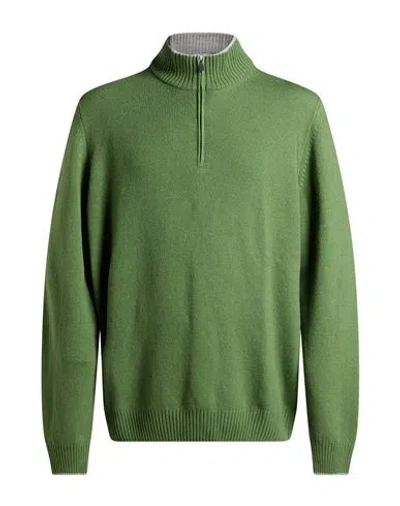 Gran Sasso Man Turtleneck Midnight Blue Size 36 Virgin Wool In Green