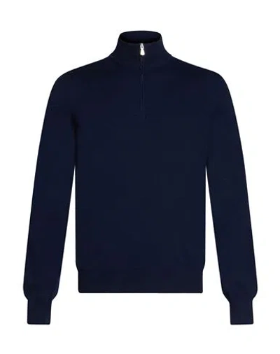 Gran Sasso Man Turtleneck Midnight Blue Size 38 Cashmere