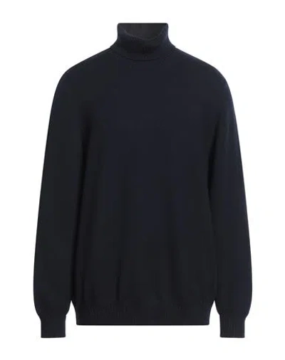 Gran Sasso Man Turtleneck Midnight Blue Size 44 Virgin Wool