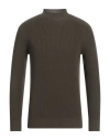 Gran Sasso Man Turtleneck Military Green Size 46 Virgin Wool