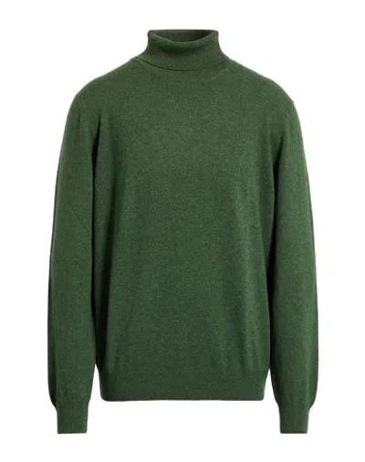 Gran Sasso Man Turtleneck Military Green Size 48 Virgin Wool, Viscose, Cashmere