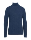Gran Sasso Man Turtleneck Navy Blue Size 40 Wool, Polyamide