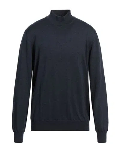 Gran Sasso Man Turtleneck Navy Size 44 Virgin Wool In Navy