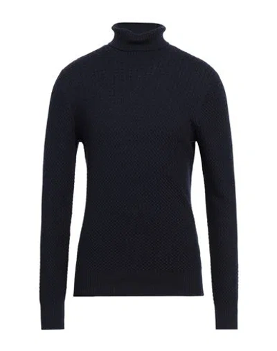 Gran Sasso Man Turtleneck Navy Size 46 Virgin Wool