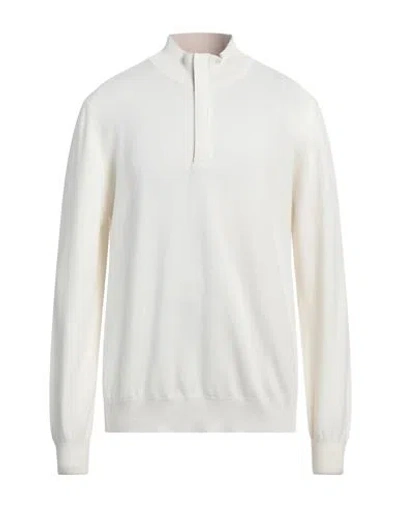 Gran Sasso Man Turtleneck Off White Size 44 Wool, Cashmere, Viscose, Polyester, Polyurethane In Off White