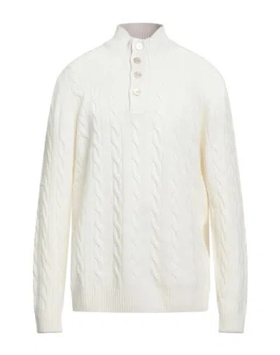 Gran Sasso Man Turtleneck Off White Size 50 Virgin Wool, Cashmere, Viscose
