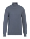 Gran Sasso Man Turtleneck Pastel Blue Size 40 Virgin Wool