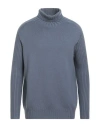 Gran Sasso Man Turtleneck Pastel Blue Size 44 Virgin Wool