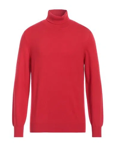 Gran Sasso Man Turtleneck Red Size 44 Cashmere