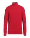 Gran Sasso Man Turtleneck Red Size 44 Virgin Wool, Polyamide