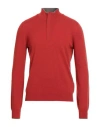 Gran Sasso Man Turtleneck Red Size 48 Wool, Cashmere, Viscose, Polyester, Polyurethane