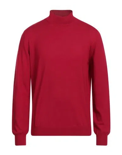 Gran Sasso Man Turtleneck Red Size 50 Virgin Wool