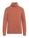 Gran Sasso Man Turtleneck Rust Size 44 Virgin Wool