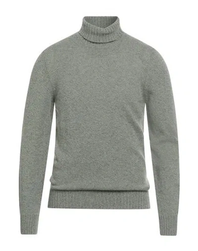 Gran Sasso Man Turtleneck Sage Green Size 38 Virgin Wool