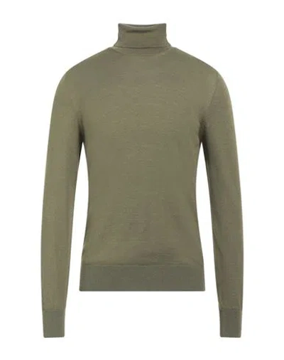 Gran Sasso Man Turtleneck Sage Green Size 40 Virgin Wool, Polyester In Sage Green