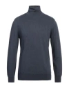 Gran Sasso Man Turtleneck Slate Blue Size 42 Virgin Wool