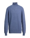 Gran Sasso Man Turtleneck Slate Blue Size 48 Virgin Wool