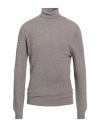Gran Sasso Man Turtleneck Taupe Size 46 Virgin Wool In Beige