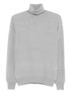 Gran Sasso Turtleneck Cashmere Sweater In Gray