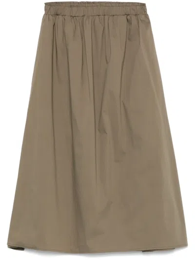 Gran Sasso Midi Skirt In Nude & Neutrals
