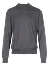 Gran Sasso Mock-neck Wool Sweater In Gray