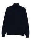 Gran Sasso Navy Blue Turtleneck Sweater In Blue