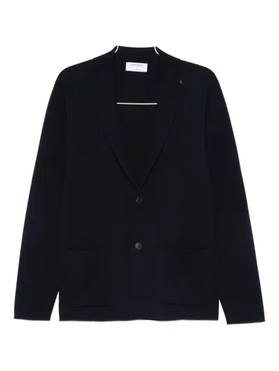 Gran Sasso Cardigan Mit Fallendem Revers In Blue