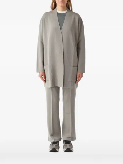 Gran Sasso Open-front Patch-pocket Cardigan In 그레이