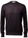 Gran Sasso Round-neck Wool Sweater In Purple
