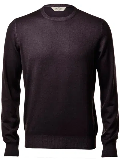 Gran Sasso Round-neck Wool Sweater In Purple