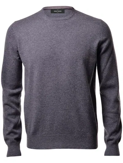 Gran Sasso Cashmere Crew-neck Sweater In Gray
