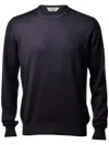Gran Sasso Man Sweater Navy Size 40 Virgin Wool In Blue