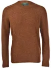 Gran Sasso Wool Crew-neck Sweater In Brown