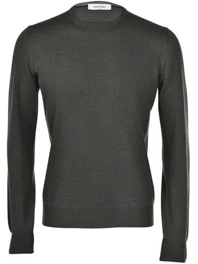 Gran Sasso Nude Wool Paracollo Sweater In Green