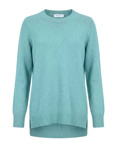 Gran Sasso Per Mocerino 1949 Woman Sweater Turquoise Size 8 Virgin Wool, Viscose, Cashmere In Blue