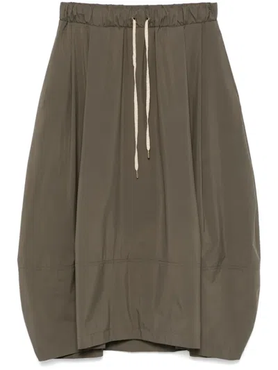 Gran Sasso Pleat-detail Midi Skirt In Green