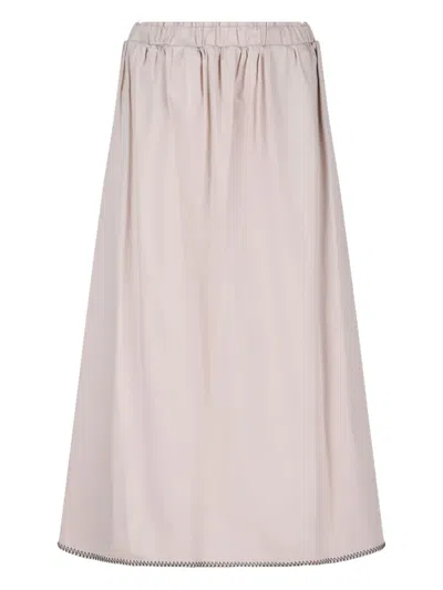 Gran Sasso Pleated Midi Skirt