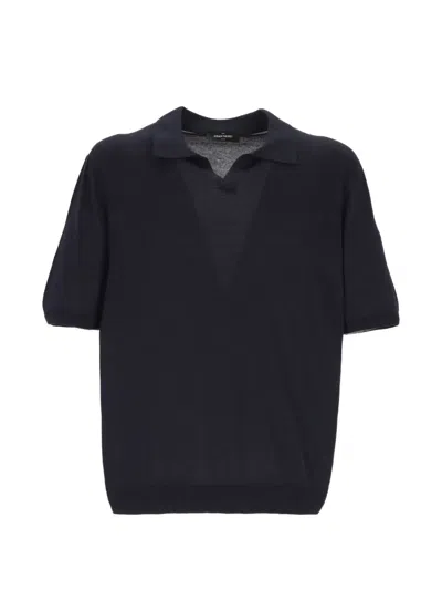 Gran Sasso Polo-collar T-shirt In Blue