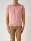Gran Sasso Classic Polo Knitting Pattern In Pink  In Rosa