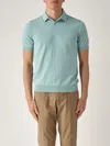 Gran Sasso Green Cotton Polo Shirt In Blue