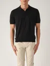 Gran Sasso T-shirt M/c Retta In Filo Cotone Organico T-shirt In Nero
