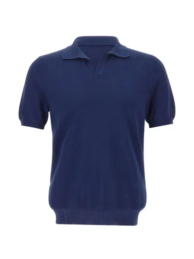 Gran Sasso Polo-collar T-shirt In Blue