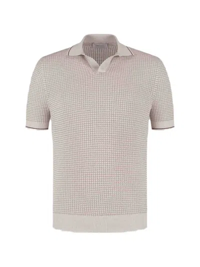 Gran Sasso Polo-collar T-shirt In Neutral